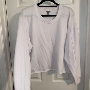 Aerie White Cropped Sweatshirt💋